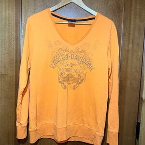 Harley Davidson Sturgis, SD T-Shirt / Sweatshirt Ladies Sz M Rusty Orange